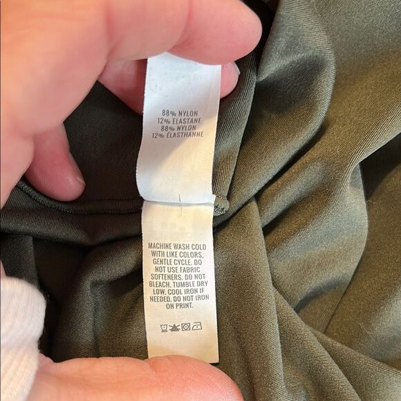 OFFLINE by AERIE Olive Green High-Rise Leggings 7/8 Ankle Crop Stretch Small - Picture 7 of 8